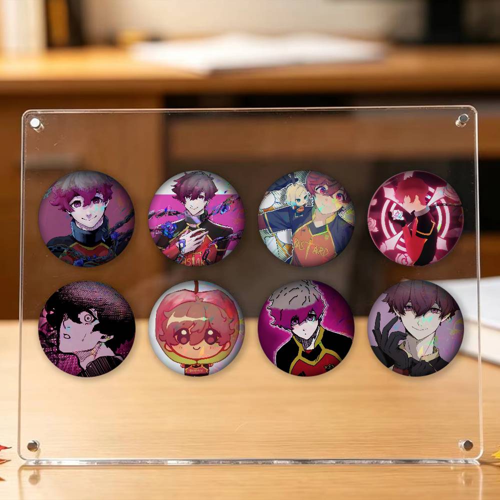 Gaming Console Buttons - Spilla rotonda con personaggi anime Alexis