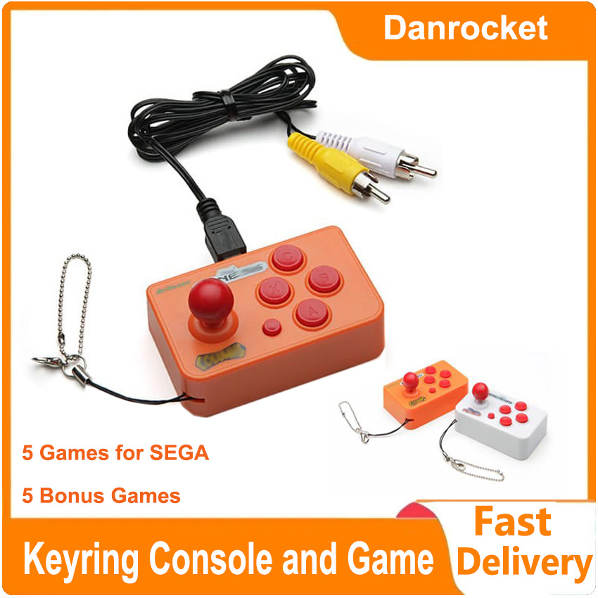 Gaming Console Keychain - Mini joystick arcade con 10 giochi