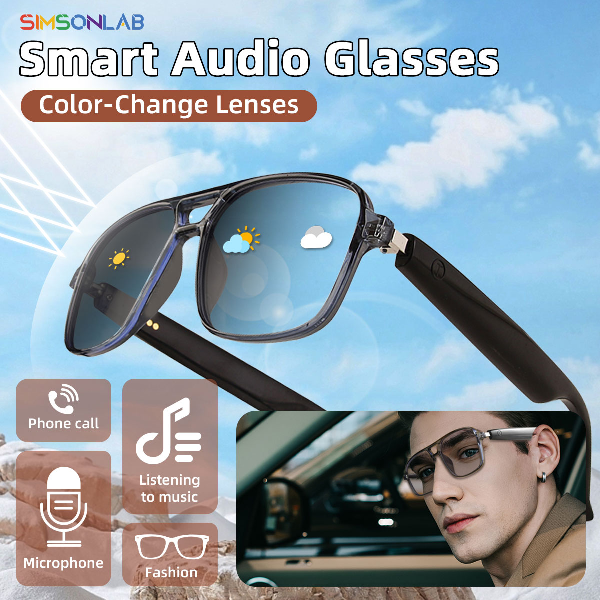 Gaming Glasses Uv - 2025 NUOVI occhiali intelligenti Ai Assistente