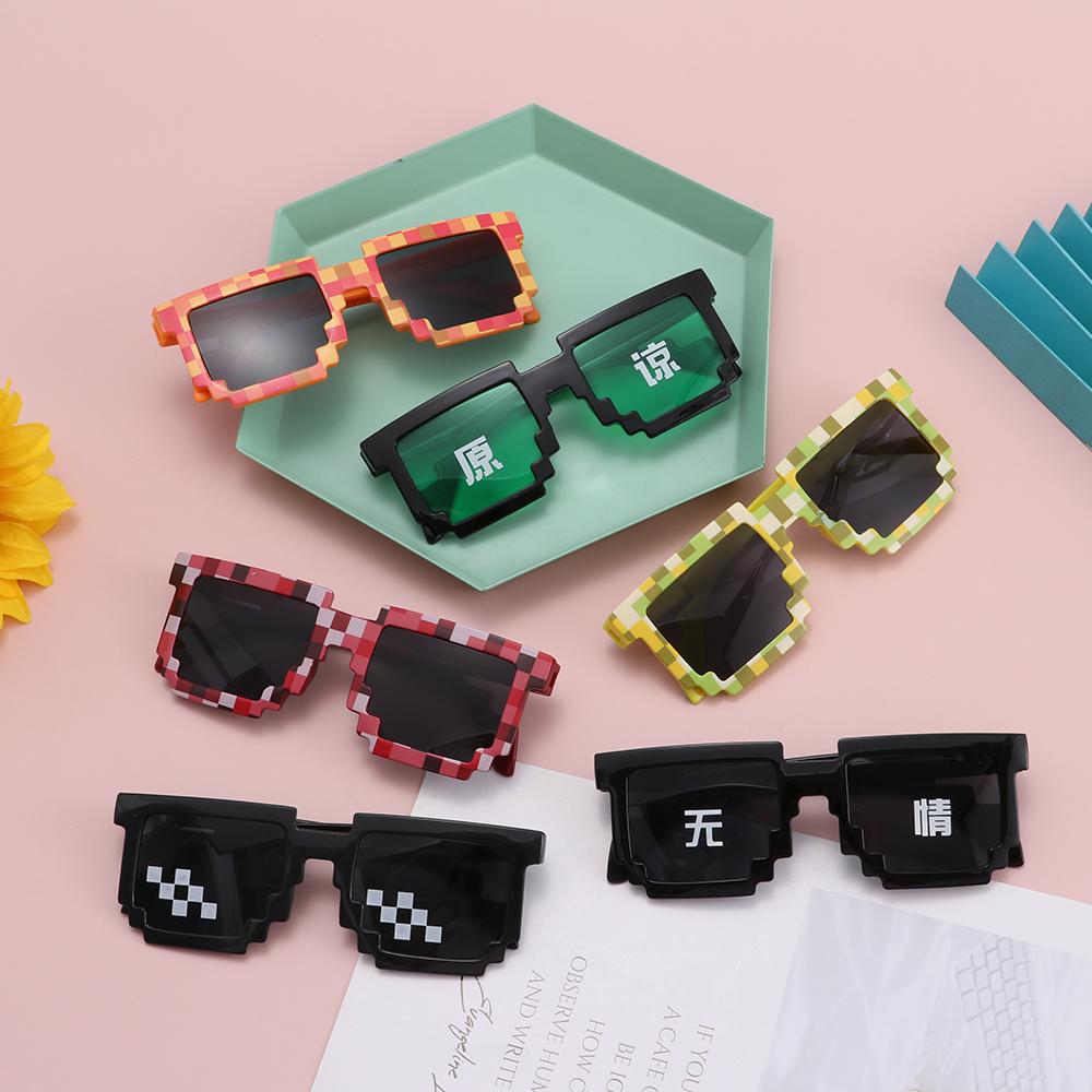 Gaming Glasses Uv - Divertenti occhiali a mosaico pixelati adulti