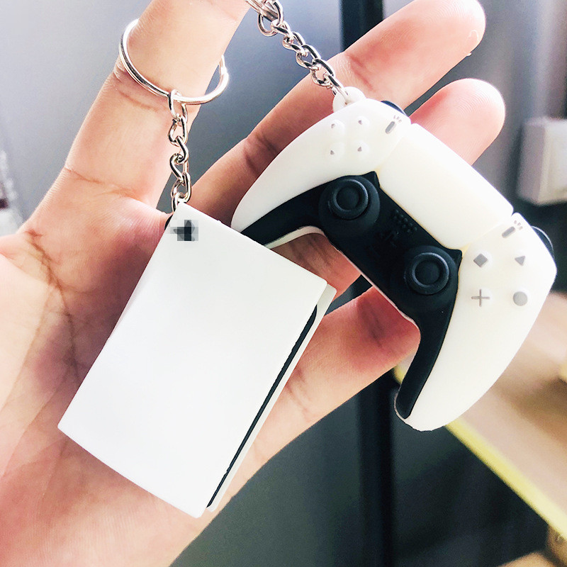 Gaming Console Keychain - Elegante adesivo analogico per Ps5 con