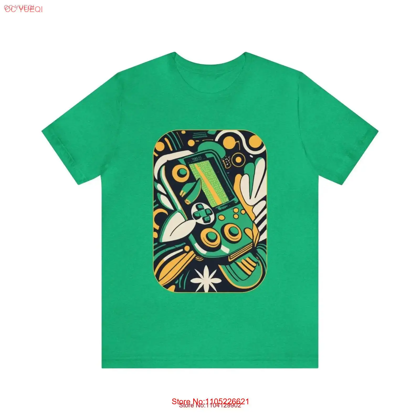 Gaming Console Old School - Maglietta Leafy Green Jersey retrò old