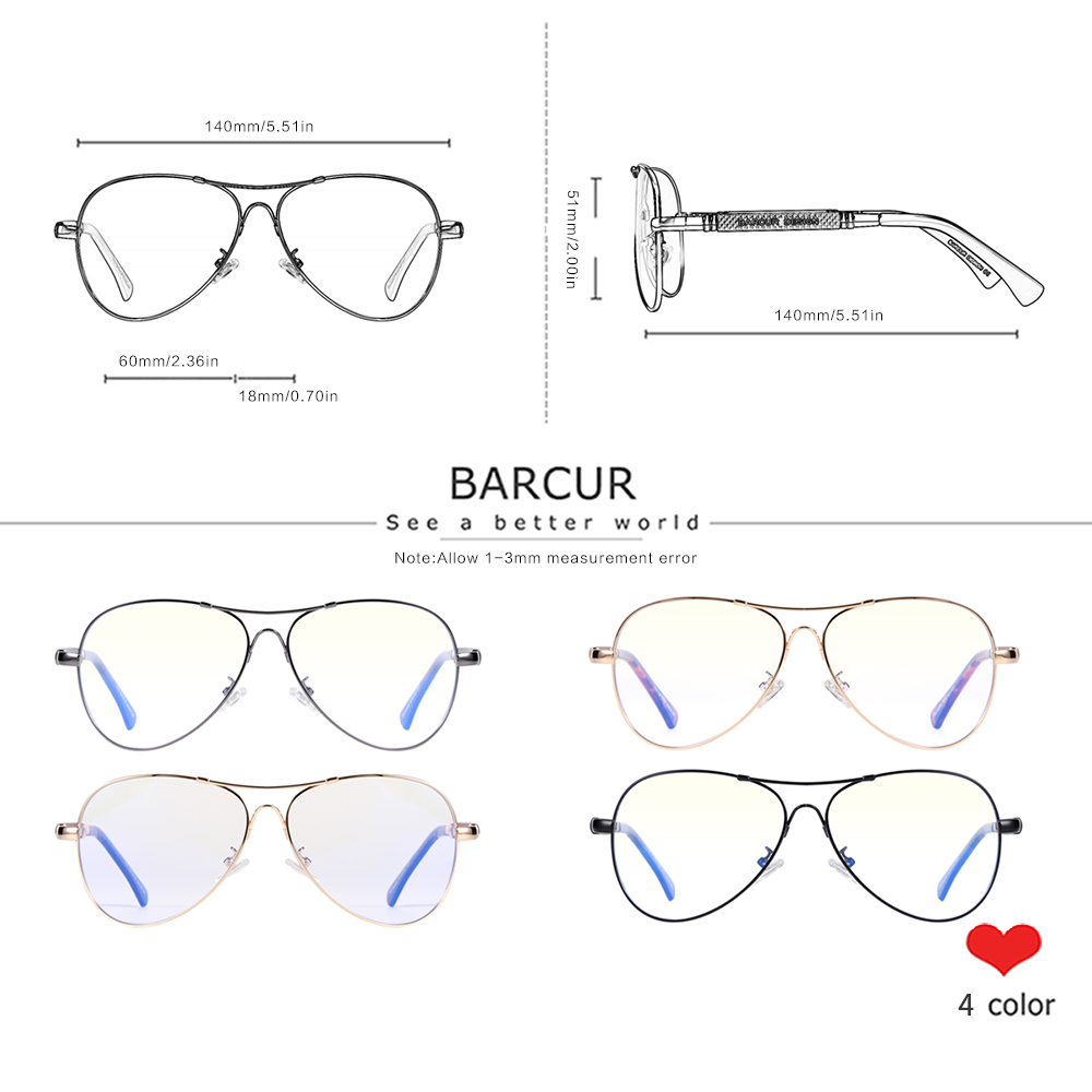 BARCUR Occhiali anti-luce blu  - Gaming Glasses Uv recensione e prezzo