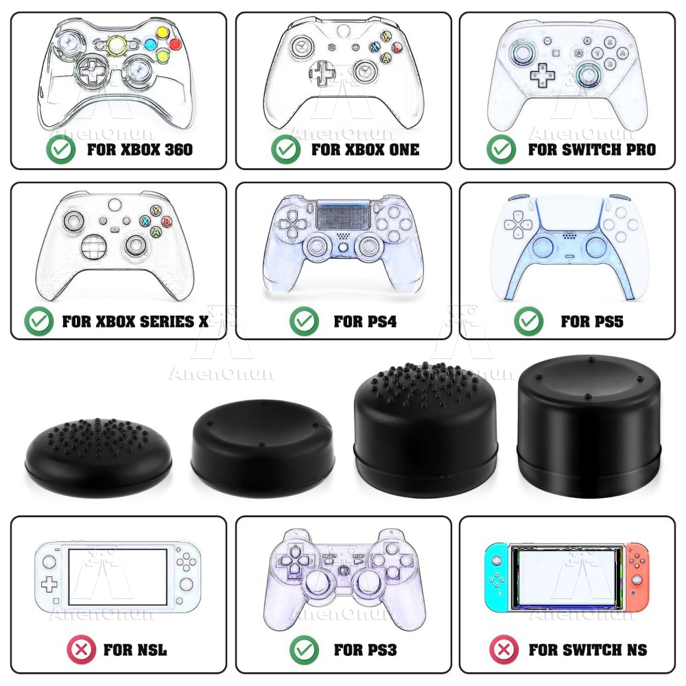8PCS Thumb Grip Cap Controller - Gaming Console Pc recensione e prezzo